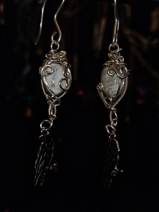 Boucles d'oreilles Howlite