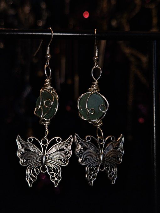 Boucle aventurine verte 