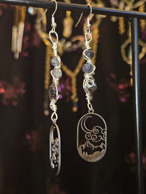 Boucle Iolite cornière 