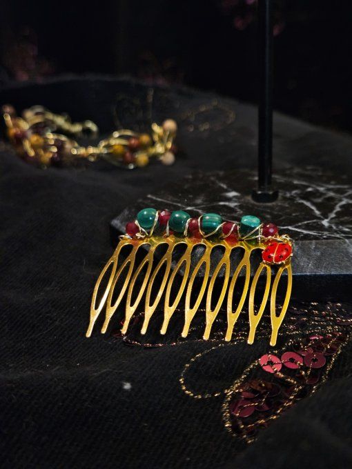 Peignes À Chignon Avec Perles Naturelles      