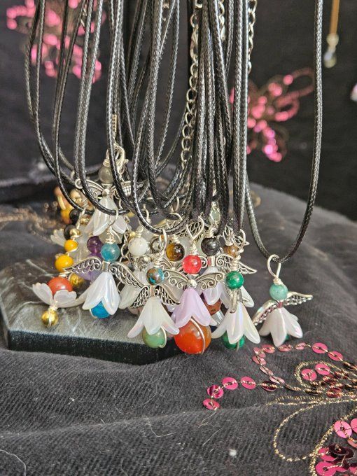 Collier Perles ange et fée 