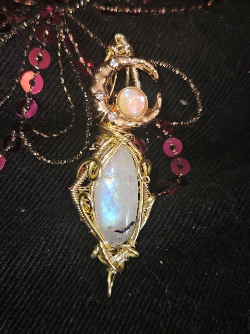 Eclat D'OR Pierre de lune- Protection Énergétique