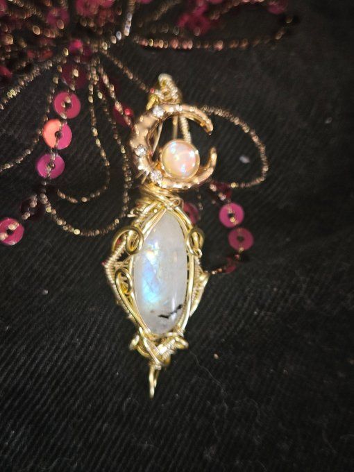 Eclat D'OR Pierre de lune- Protection Énergétique