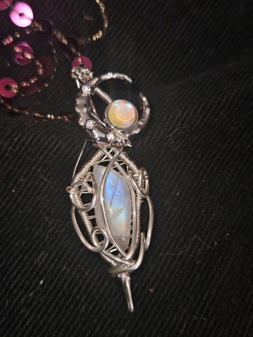 Éclat D'Argent Pierre de Lune -Protection Énergétique