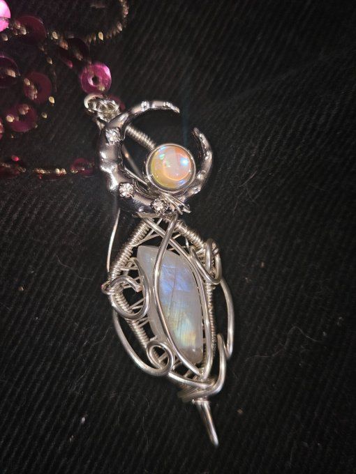 Éclat D'Argent Pierre de Lune -Protection Énergétique