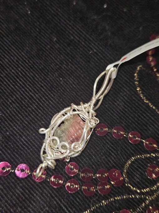 Amulette Tourmaline melon d'eau- protection et sérénité 