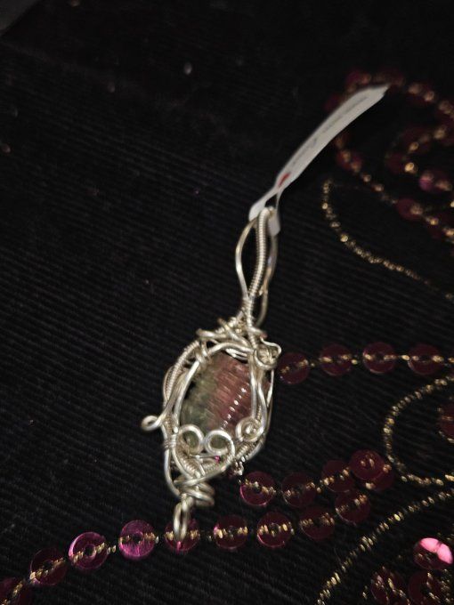 Amulette Tourmaline melon d'eau- protection et sérénité 
