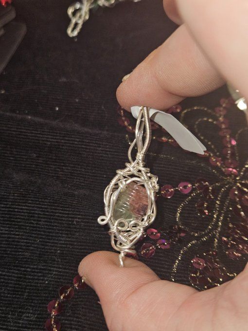 Amulette Tourmaline melon d'eau- protection et sérénité