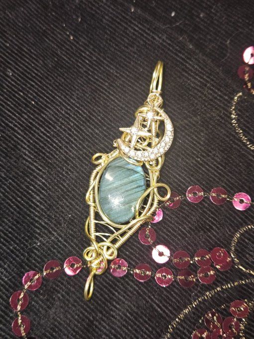 Éclat de Labradorite bleu vert 