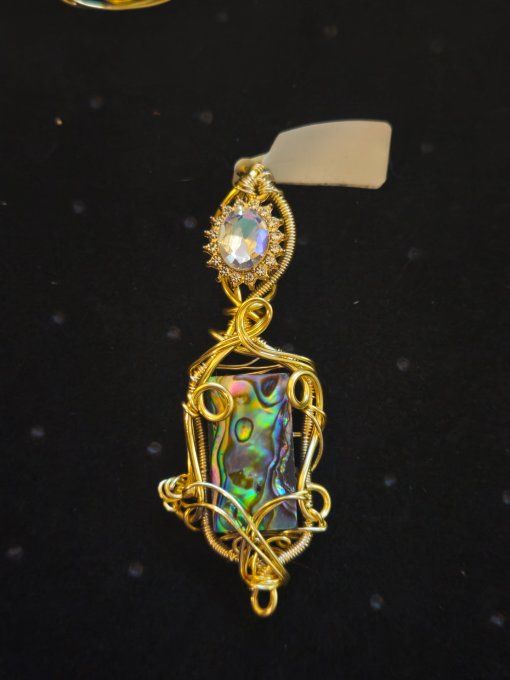 Amulette Ormeau abalone & Or