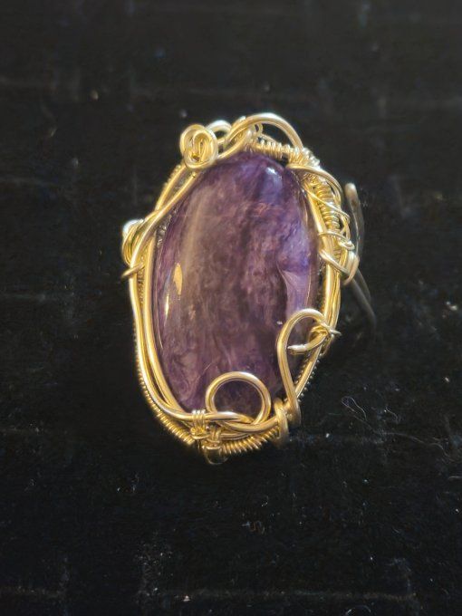 Charoite ajustable - ✨ Bague ✨