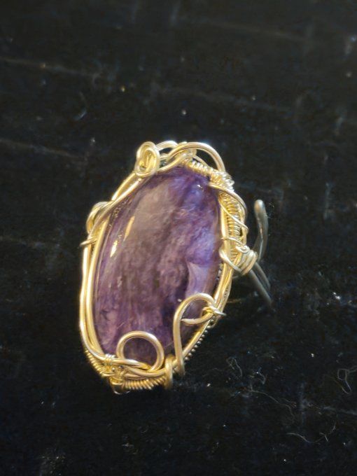 Charoite ajustable - ✨ Bague ✨
