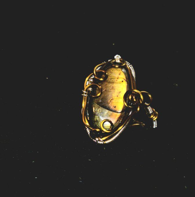 Bague Labradorite Ciel d'Automne - ajustable