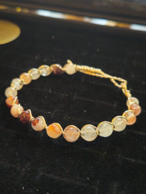 Bracelet quartz Hematoide 