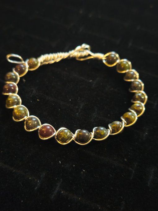 Bracelet Jaspe sang de dragon -Énergie, Force Et Harmonie