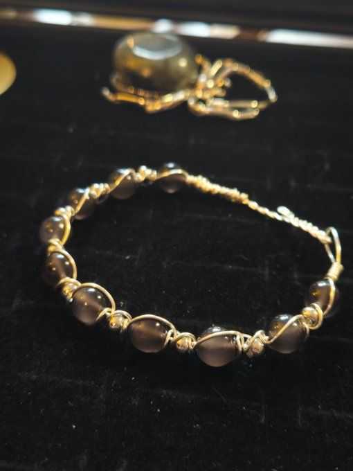  Bracelet Obsidienne Larme D’Apache – Protection & Libération Émotionnelle      