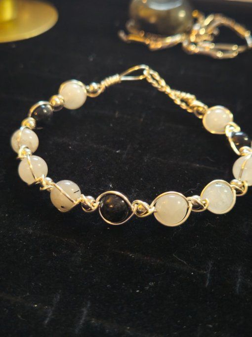 Quartz tourmaline bracelet -protection influence toxique 