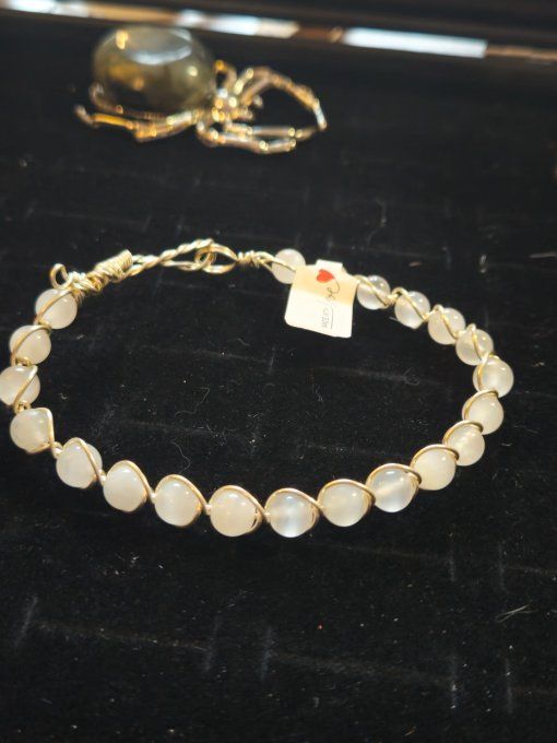 Bracelet Sélénite -pierre de purification et d'Harmonie ✨