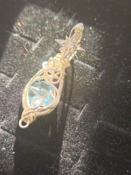 Pendentif Topaze bleu du Brésil✨