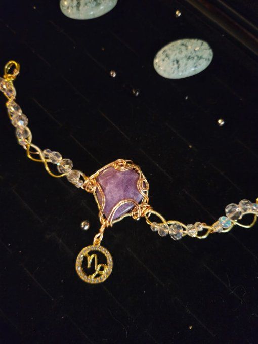 Collier Astro du Capricorne ♑ Lepidolite 