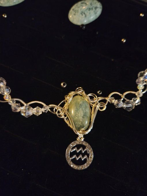 Collier Astro du Verseau ♒ - aigue Marine