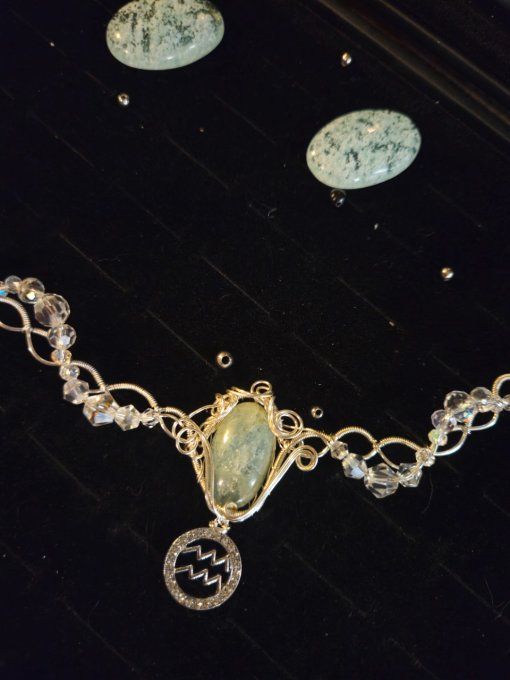 Collier Astro du Verseau ♒ - aigue Marine