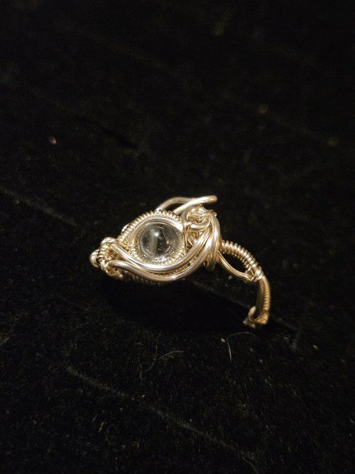 Bague Aigue Marine Ajustable -Sérénité, Communication Et Intuition  