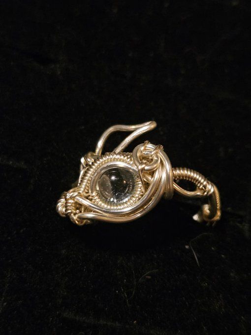 Bague Aigue Marine Ajustable -Sérénité, Communication Et Intuition  