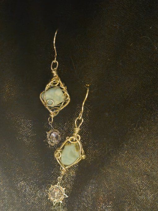 Boucle d'oreille Larimar ✨ sérénité et équilibre 