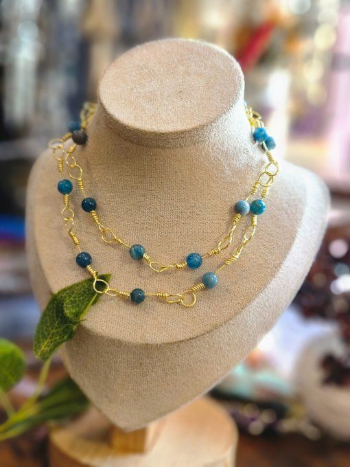 Bracelet/Collier  Pierres Noires et grises 