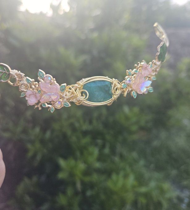Collier Gaïa- Emeraude : Grand Calme anxiété.