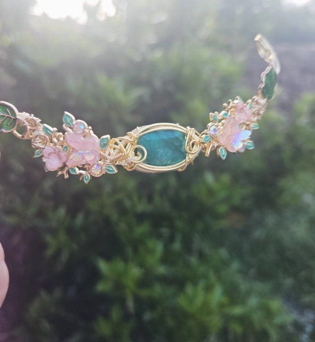 Collier Gaïa- Emeraude : Grand Calme anxiété.