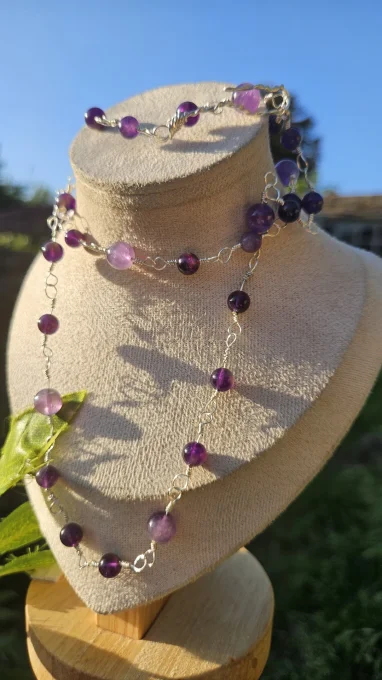 Collier cascade de perles