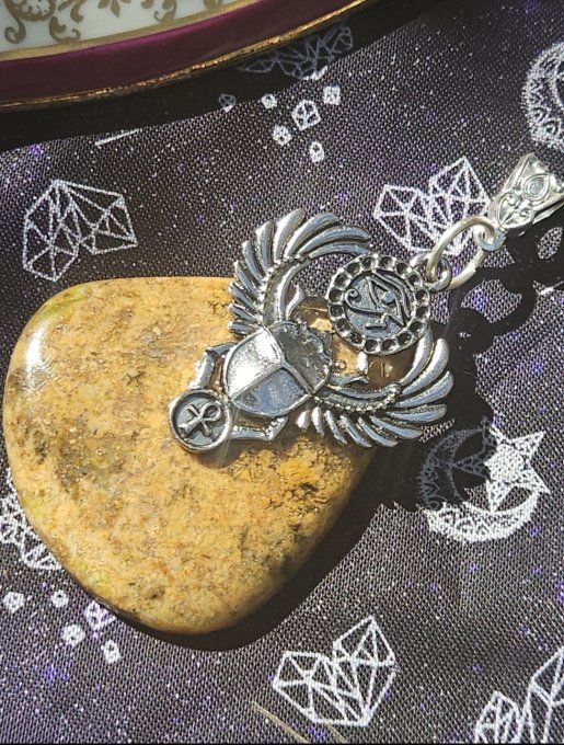 Amulette Jaspe jaune ✨Protection et Équilibre✨