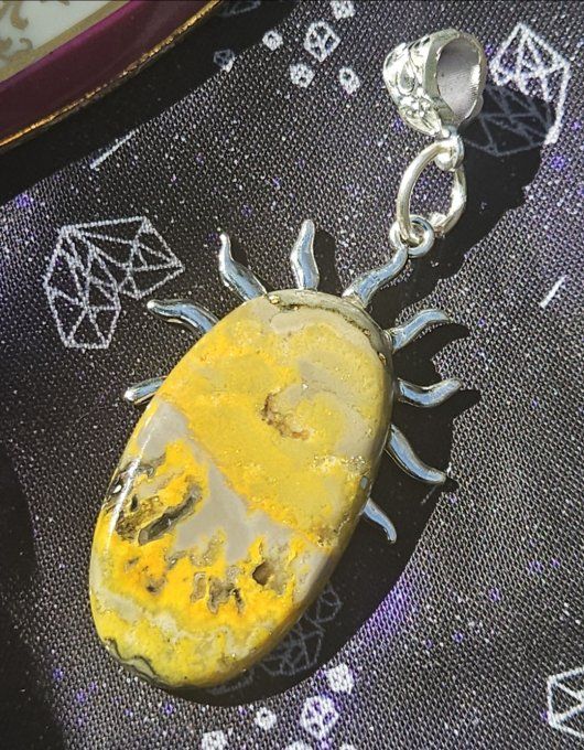 Pendentif Jaspe Bourdon,-Force & Vitalité