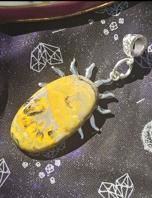 Pendentif Jaspe Bourdon,-Force & Vitalité