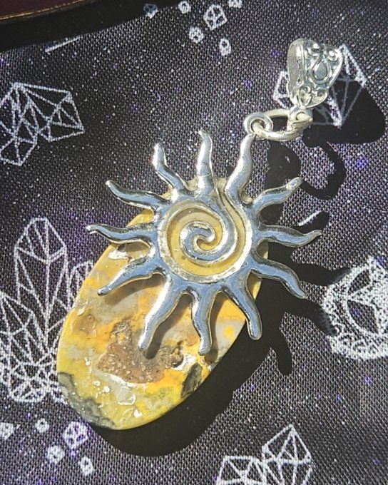Pendentif Jaspe Bourdon,-Force & Vitalité