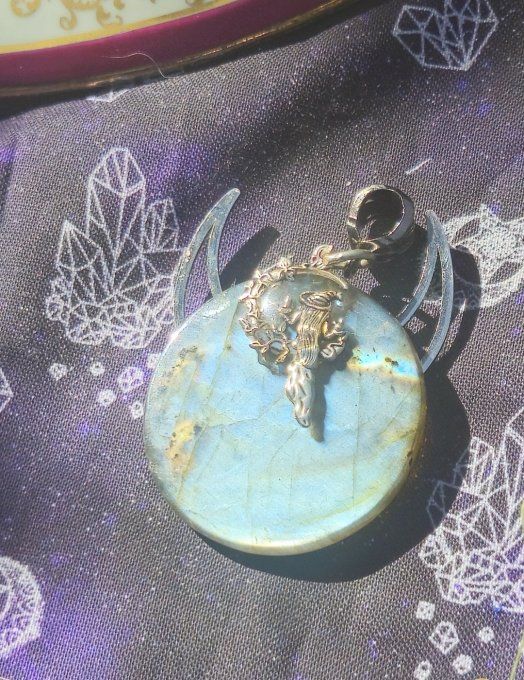 Pendentif labradorite -Corne de brume 