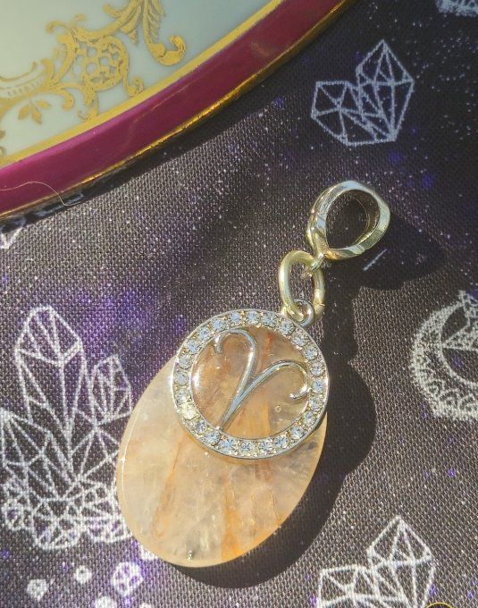 Amulette Quartz hématoïde ✨astro belier