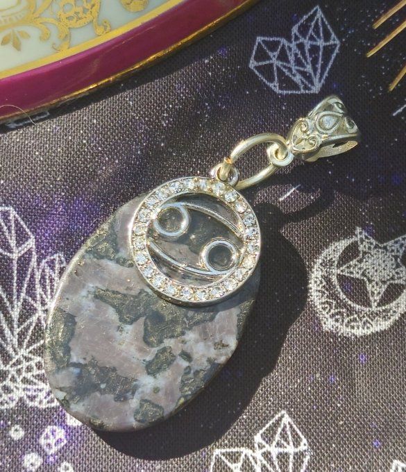  Amulette jaspe Gabbro✨  astro cancer