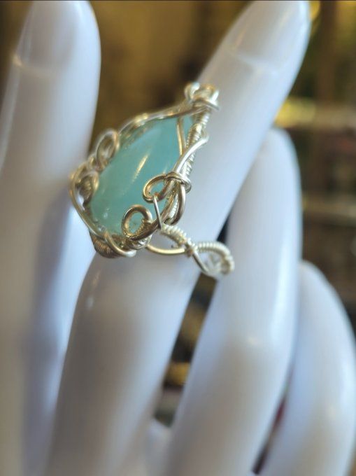 Bague ajustable Hemimorphite -Communication & Harmonie✨ 