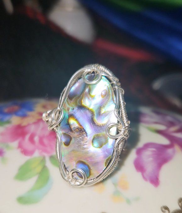 Bague Ormeau abalone : Calme & Réconfort 