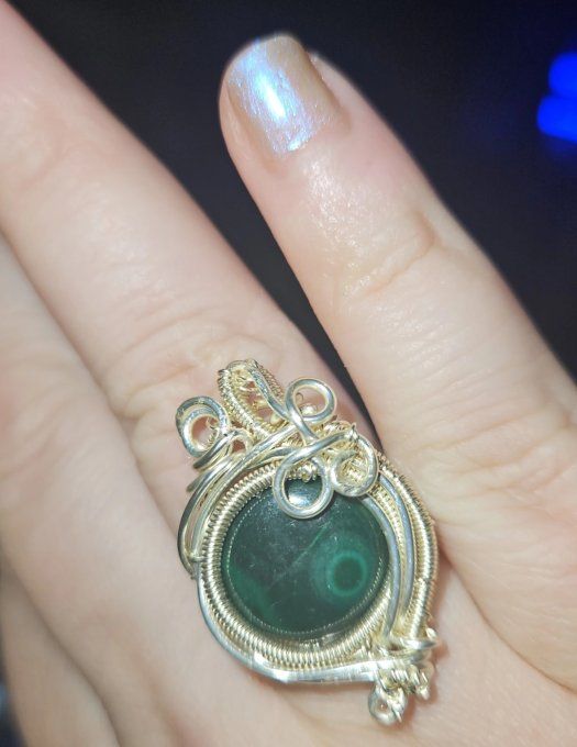 Bague Malachite – Harmonie, Protection Du Cœur 