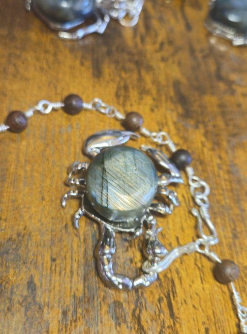 Superbe Scorpion Labradorite 10/12 cm protection et confiance