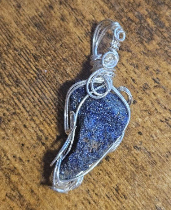 Pendentif Azurite ✨Clarté et Sérénité   ✨ - pomme poisons Brut 