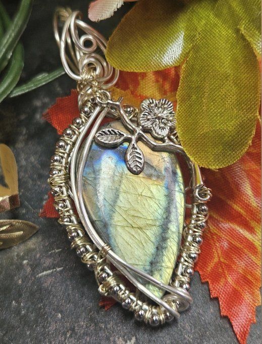 Pendentif Camée labradorite