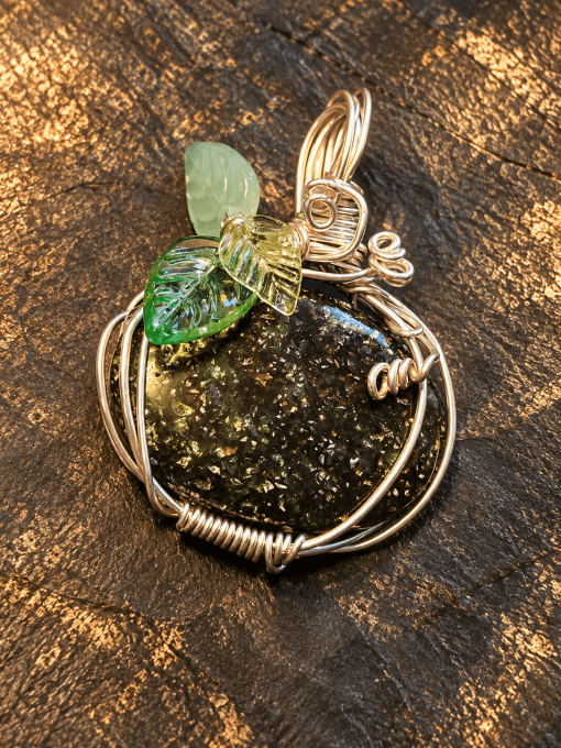 Pendentif Antigorite Citrouille