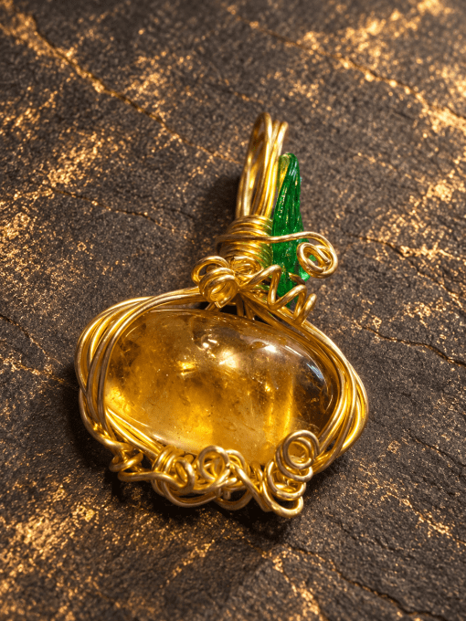 Pendentif Citrine Citrouille
