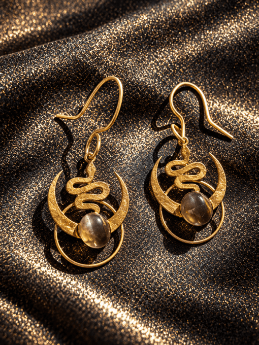 Boucle d'oreille  chrysoberyl Oeil de chat-Protection et peurs