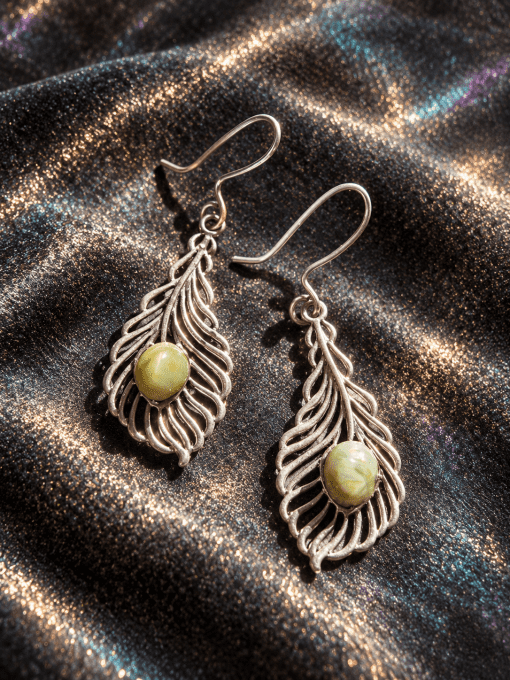 Boucle d'oreille chrysoberyl Oeil de chat : Chance et joie